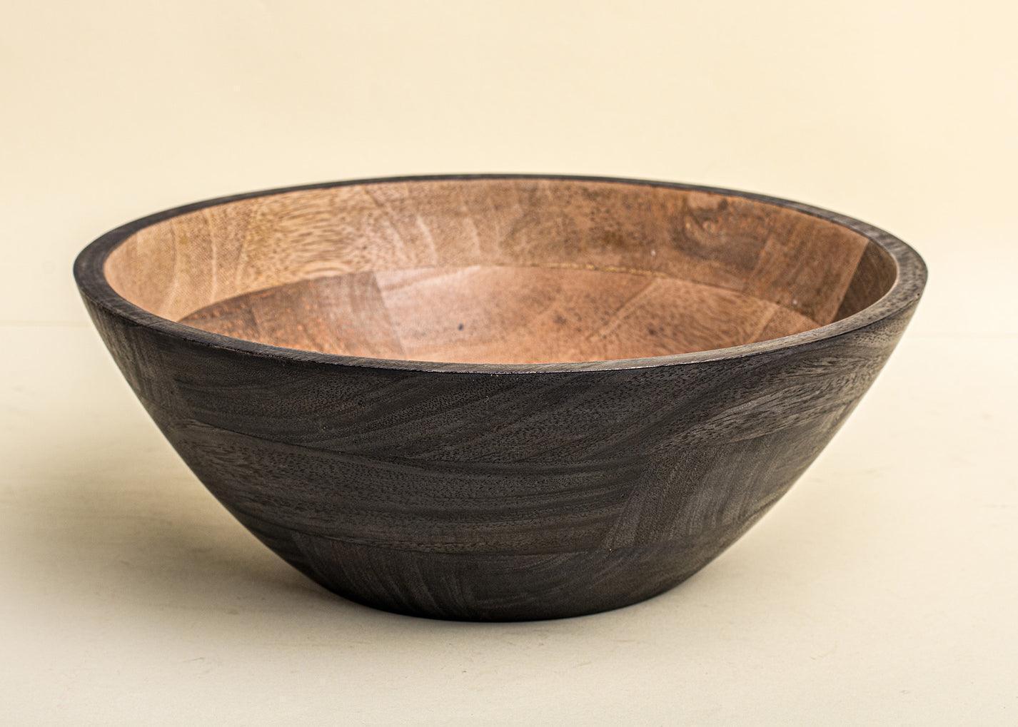 Buy Serving Bowl - Acacia Wood Dual Tone Fruits & Salad Serving Bowl For Kitchen & Serveware by Muun Home on IKIRU online store