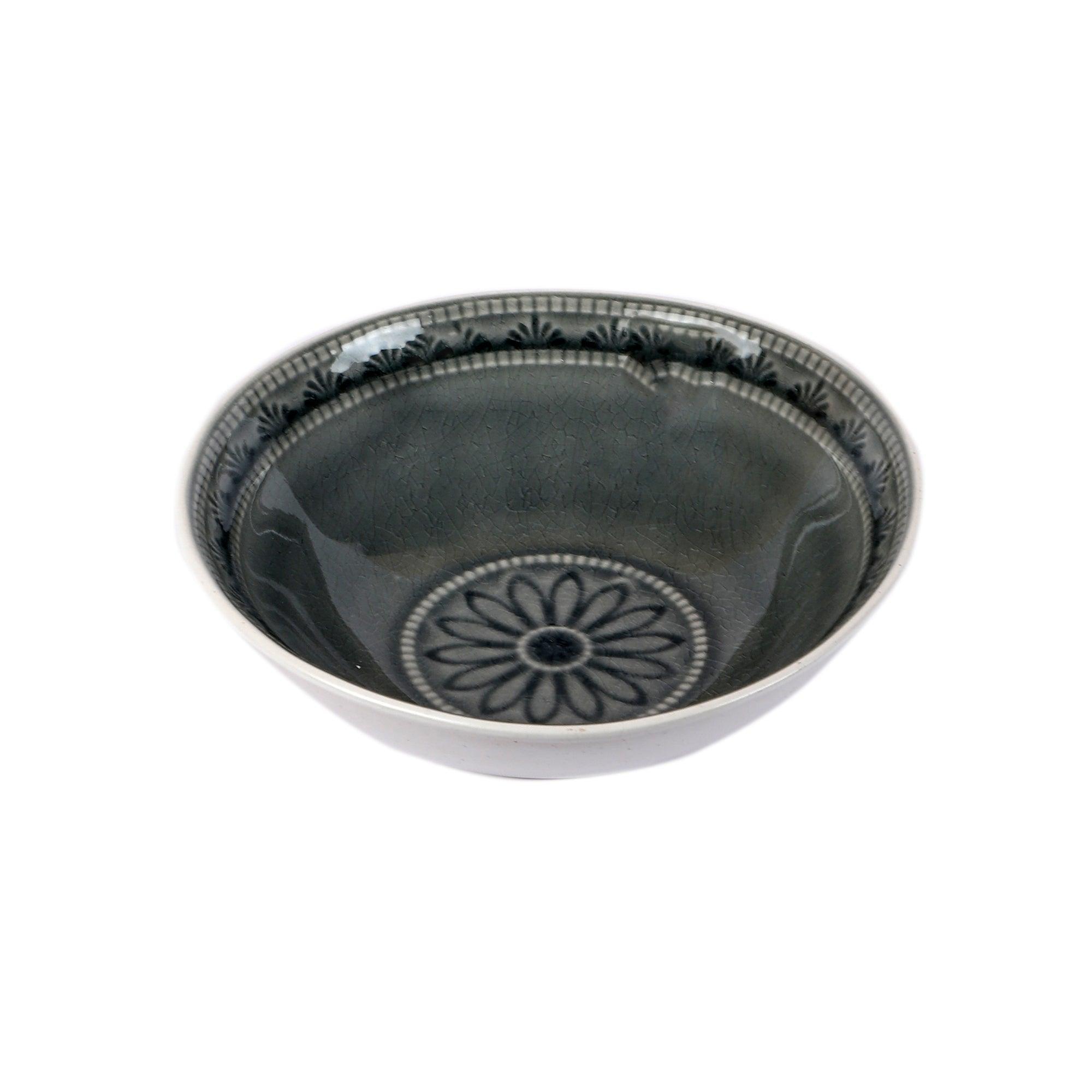 Buy Serving Bowl - Stylish Grey Ceramic Siyana Bowl | Round Serveware For Home & Restaurant by Courtyard on IKIRU online store