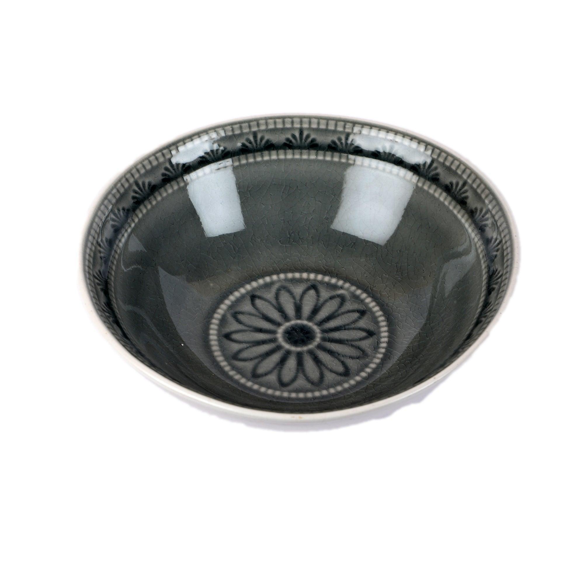 Buy Serving Bowl - Stylish Grey Ceramic Siyana Bowl | Round Serveware For Home & Restaurant by Courtyard on IKIRU online store