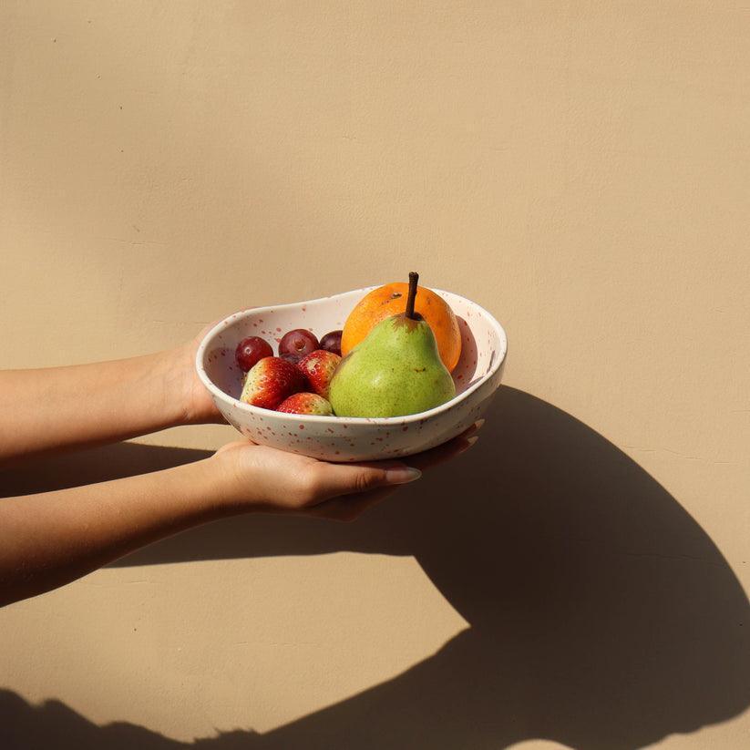 Buy Serving Bowl - White Sleek Ceramic Serving Bowl For Kitchen & Serveware by Muun Home on IKIRU online store