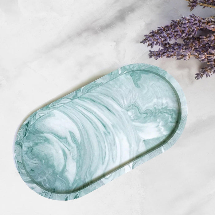 Buy Serving Platter & Tray - Eco-Resin Trinket and Candle Tray Organiser - Oval by Restory on IKIRU online store