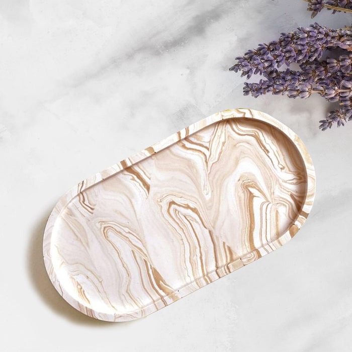 Buy Serving Platter & Tray - Eco-Resin Trinket and Candle Tray Organiser - Oval by Restory on IKIRU online store