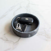 Buy Serving Platter & Tray - Grayscale Trinket Tray | Round Key Holder For Table by Byora Homes on IKIRU online store