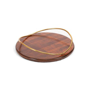 Buy Serving Platter & Tray - Mrisha Round Ring Serving Tray | Decorative Wooden Base Serveware by Home4U on IKIRU online store