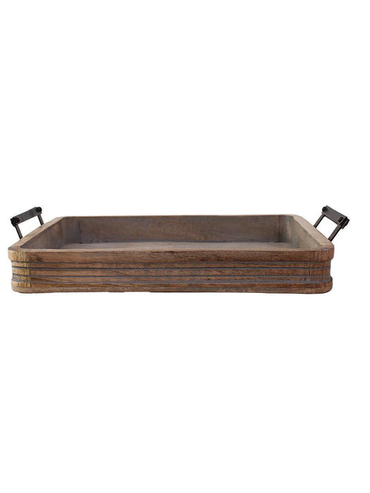 Buy Serving Platter & Tray - Rectangular Wooden Serving Tray | Platter With Handles For Home & Kitchen Utilities by House this on IKIRU online store