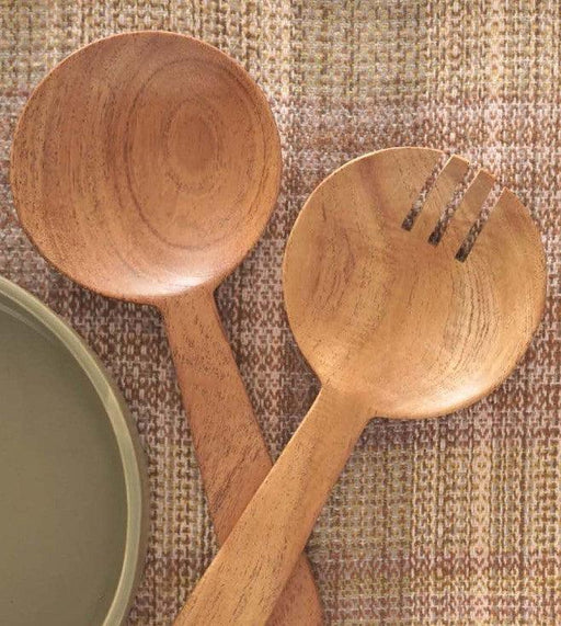 Buy Serving spoon - Agaja Wooden Salad Ladle Set | Fork & Spoon For Dining Table & serving by Courtyard on IKIRU online store