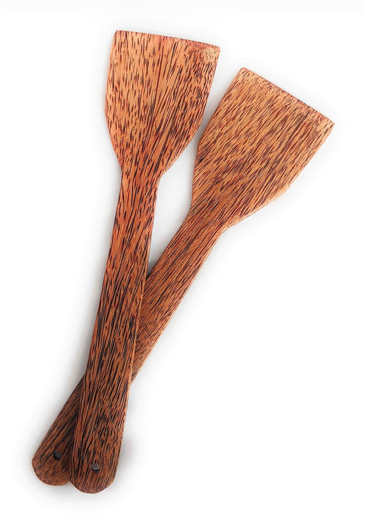 Buy Serving spoon - Coconut Wood Spatula - Set of 2 by Thenga on IKIRU online store