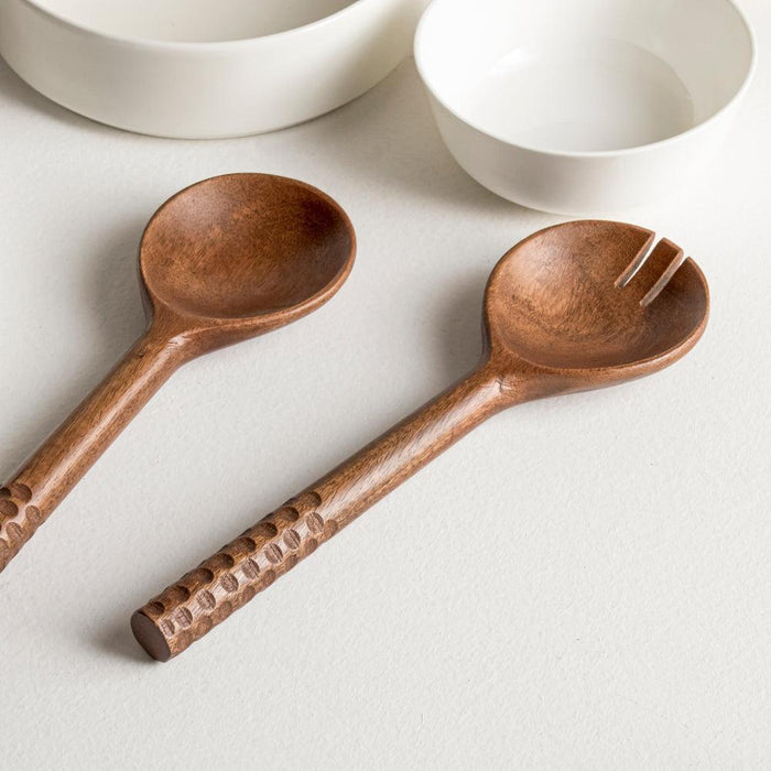 Buy Serving spoon - Wooden Serving Spoon For Home & Kitchen, Golden Brown Colour by Houmn on IKIRU online store