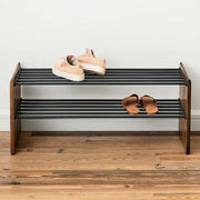 Buy Shoe Rack - Wood & Black Metal Shoe Rack | Open Shoe Rack For Home by The home dekor on IKIRU online store