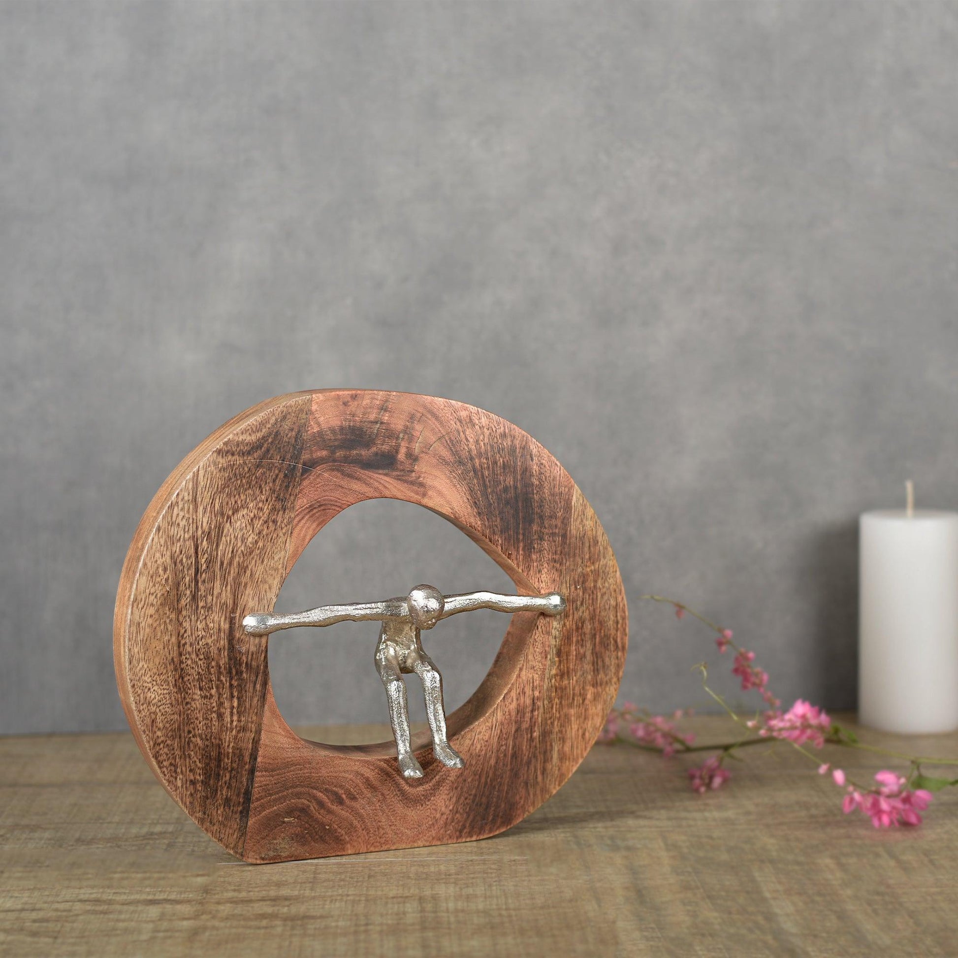 Buy Showpieces & Collectibles - The People Man Stretching Boundry Sculpture Showpiece Artifact For Living Room Decor by Manor House on IKIRU online store