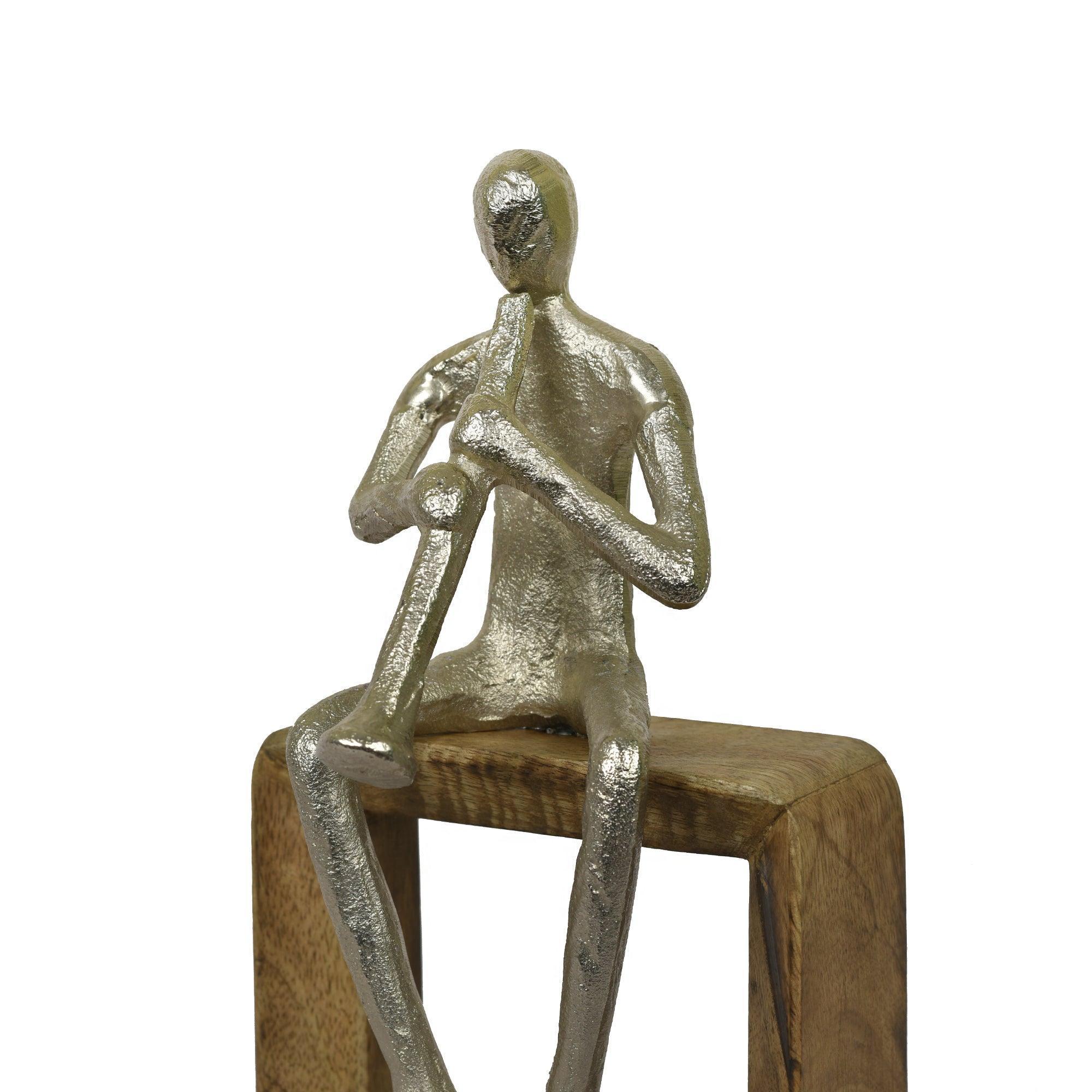 Buy Showpieces & Collectibles - The People Musician Playing Trumpet Sculpture Showpiece Artifact for Home Decor by Manor House on IKIRU online store