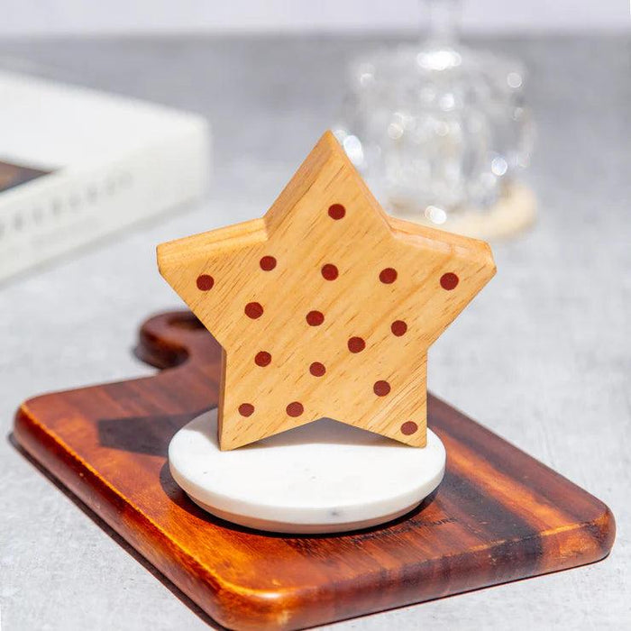 Buy Showpieces & Collectibles - Tømmer Star Shaped Decorative Showpiece With White Base For Home & Table Decor by Restory on IKIRU online store