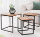 Buy Side Table - 3 Pcs Wood & Metal Center Tables Set For Living Room | Pollo Stools by The home dekor on IKIRU online store