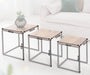 Buy Side Table - 3 Pcs Wood & Metal Center Tables Set For Living Room | Pollo Stools by The home dekor on IKIRU online store