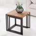 Buy Side Table - 3 Pcs Wood & Metal Center Tables Set | Pollo Stools For Living Room by The home dekor on IKIRU online store