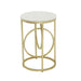 Buy Side Table - Designer White Round End Table With Marble Top For Home Decor and Office Accent Table by Handicrafts Town on IKIRU online store