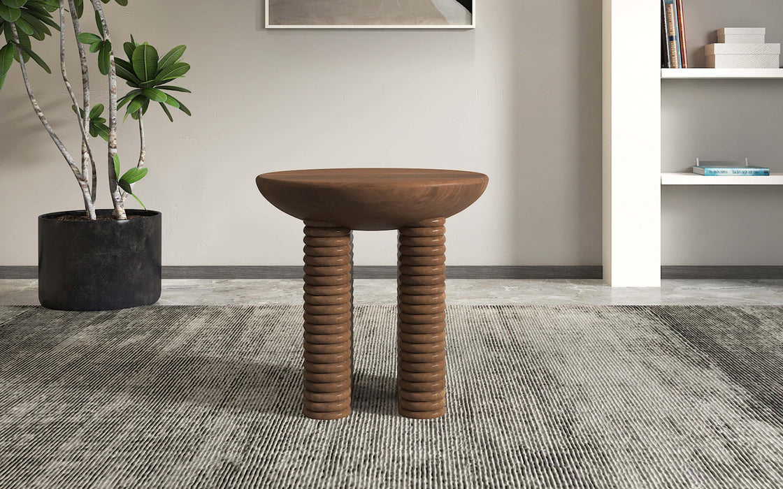 Buy Side Table - Ribbed Modern Wooden Side Table | Coffee Table For Living Room & Bedroom by Orange Tree on IKIRU online store
