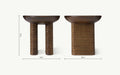 Buy Side Table - Ribbed Modern Wooden Side Table | Coffee Table For Living Room & Bedroom by Orange Tree on IKIRU online store