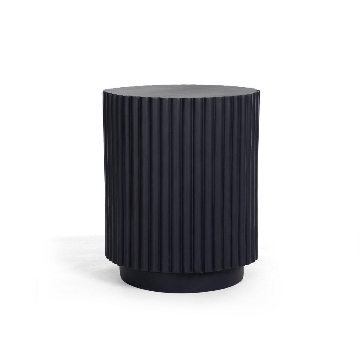 Buy Side Table - Roderick Contemporary Ribbed Side Stool | Ottoman For Home & Office by Home4U on IKIRU online store