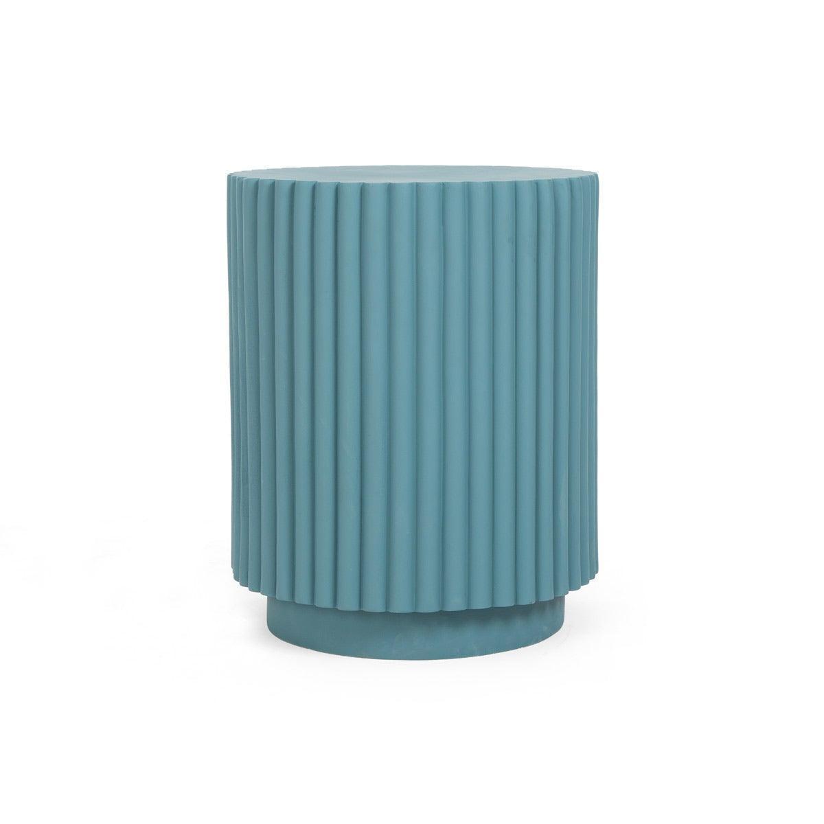 Buy Side Table - Roderick Contemporary Ribbed Side Stool | Ottoman For Home & Office by Home4U on IKIRU online store