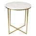 Buy Side Table - Round Marble Top Metal End Table | Side Table For Living Room and Bedroom by Manor House on IKIRU online store