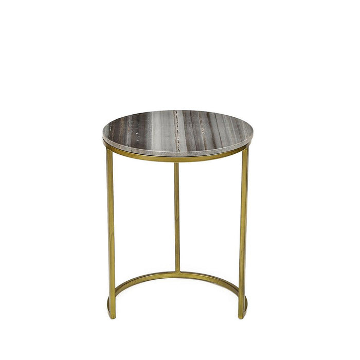Buy Side Table - Round Side Table Marble Top Set Of 3 | Nesting Table For Decor by Home4U on IKIRU online store