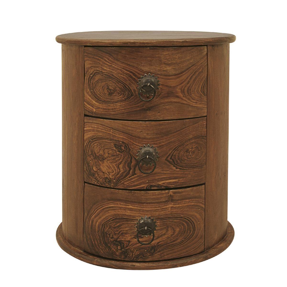Buy Side Table - Round Wooden Side Table | Circular Table With Drawer For Living Room by The home dekor on IKIRU online store