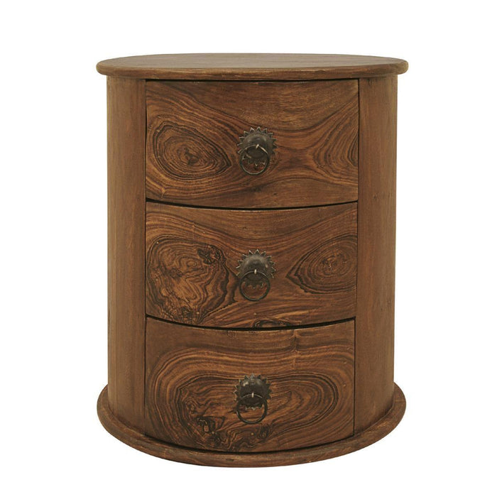 Buy Side Table - Round Wooden Side Table | Circular Table With Drawer For Living Room by The home dekor on IKIRU online store