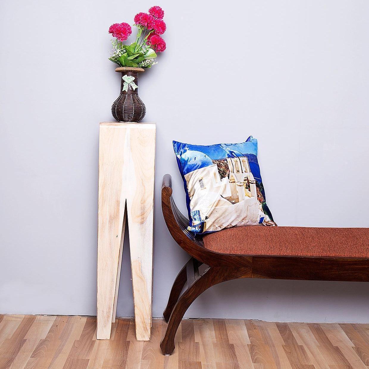 Buy Side Table - Rustic White Sheesham Wood Side End Table For Living Room by The home dekor on IKIRU online store