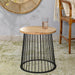 Buy Side Table - Sera Wooden And Metallic Round Side Table | Teapoy Table by Home4U on IKIRU online store