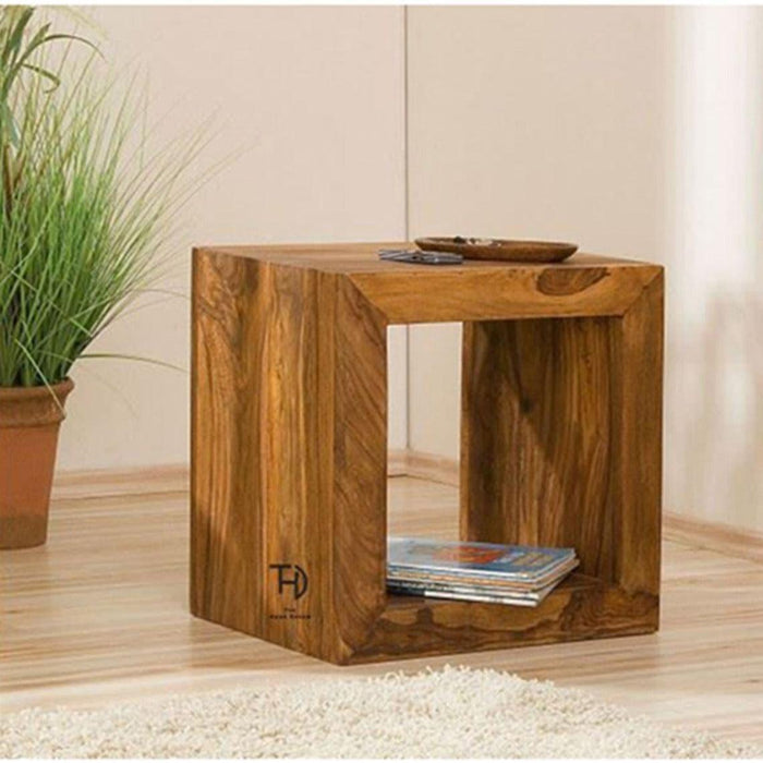 Buy Side Table - Small Square Side Corner Table For Living Room | Cube Table For Office by The home dekor on IKIRU online store