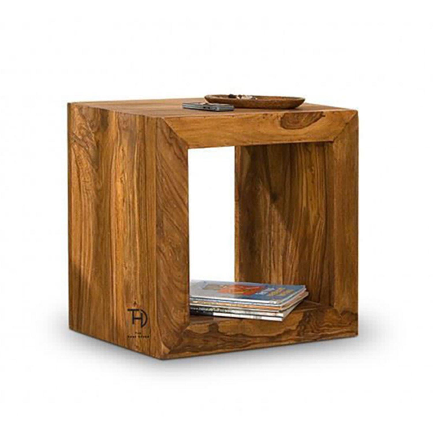 Buy Side Table - Small Square Side Corner Table For Living Room | Cube Table For Office by The home dekor on IKIRU online store