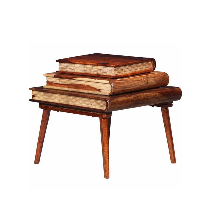 Buy Side Table - Square Wooden Book Style Side Table | Coffee Table For Living Room by The home dekor on IKIRU online store
