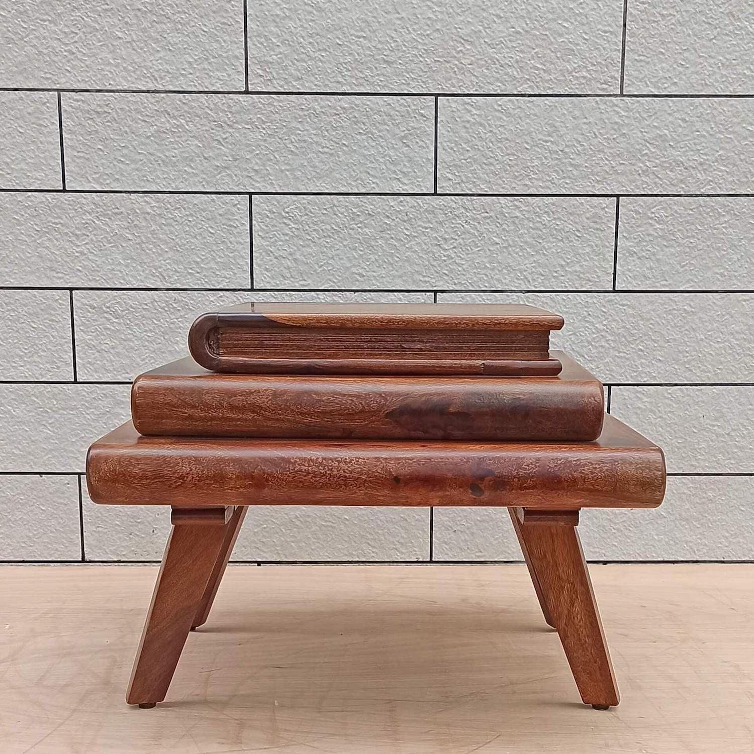 Buy Side Table - Square Wooden Book Style Side Table | Coffee Table For Living Room by The home dekor on IKIRU online store