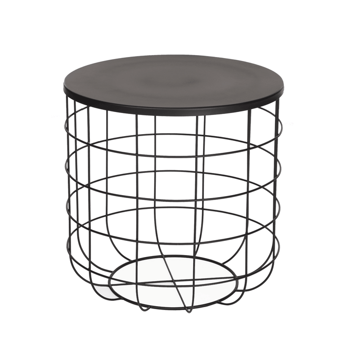 Buy Side Table - Stylish Wire Caged Side Table | Black Metallic Accent Piece For Tea & Coffee by Home4U on IKIRU online store
