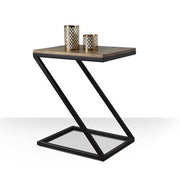 Buy Side Table - Wood & Metal Z Shaped Side Table For Living Room And Home by The home dekor on IKIRU online store