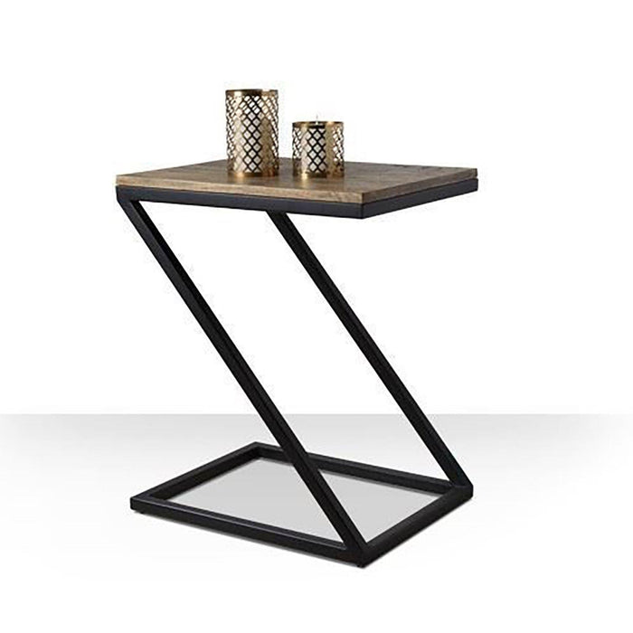 Buy Side Table - Wood & Metal Z Shaped Side Table For Living Room And Home by The home dekor on IKIRU online store