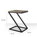 Buy Side Table - Wood & Metal Z Shaped Side Table For Living Room by The home dekor on IKIRU online store