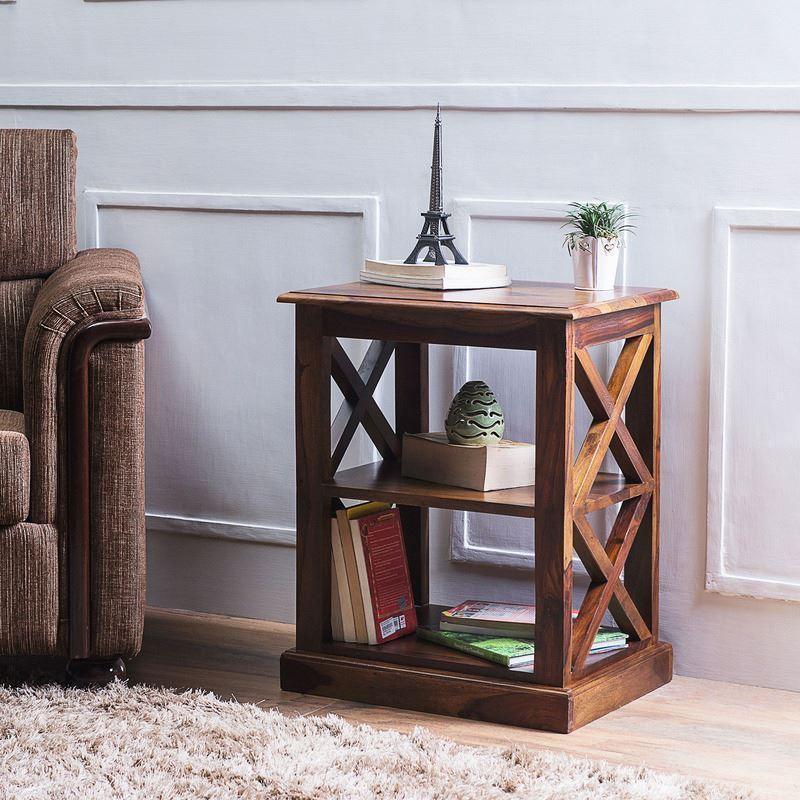Buy Side Table - Wooden End Table | Sheesham Wood Side Table For Living Room & Home by The home dekor on IKIRU online store