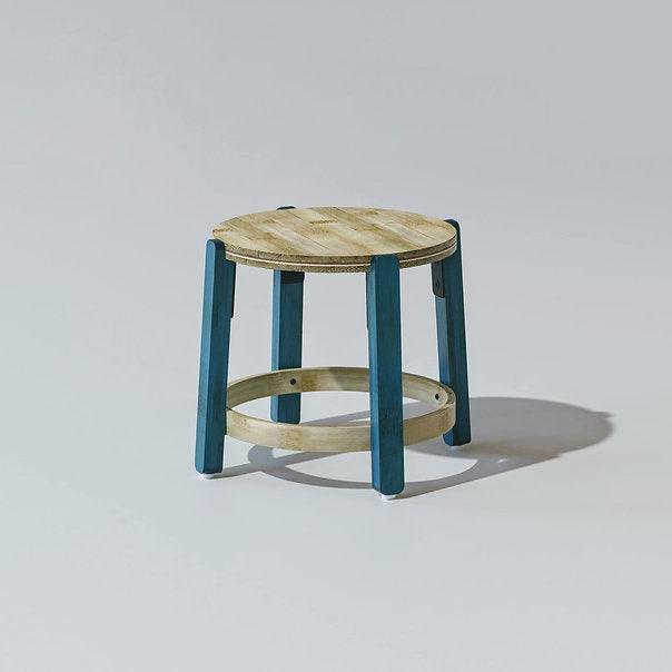 Buy Stool - Bamboo & Mild Steel Rad Mini Stool | Wooden Chair For Home & Living Room by Mianzi on IKIRU online store
