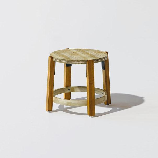 Buy Stool - Bamboo & Mild Steel Rad Mini Stool | Wooden Chair For Home & Living Room by Mianzi on IKIRU online store