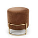 Buy Stool - Modern Round Pouf Brown Velvet | Comfortable Ottoman For Home by Home4U on IKIRU online store