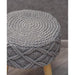 Buy Stool - Natural Grey Cotton Macrame Seating Stool | Pouf For Living Room & Home by Sashaa World on IKIRU online store