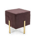 Buy Stool - Triad Purple & Golden Square Pouf | Modern Ottoman For Dressing & Home by Home4U on IKIRU online store