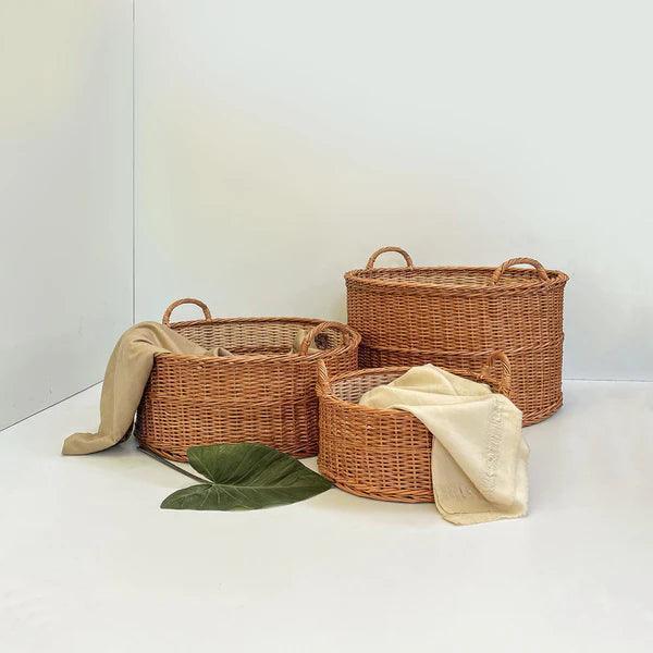 Buy Storage & Organizer - Handwoven Wicker Peony Basket | Storage Unit For Home Organizer by Mianzi on IKIRU online store