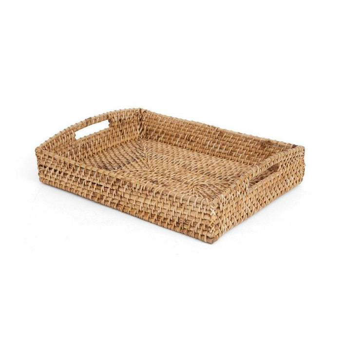 Buy Storage Tray & Basket - Rattan Multipurpose Rectangular Organiser Tray- Eco Friendly by Home4U on IKIRU online store