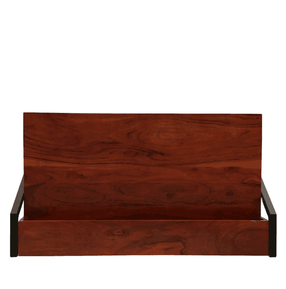 Buy Study Table - Honey Color Wood & Metal Side Study Table | Work Desk For Living Room & Office by The home dekor on IKIRU online store