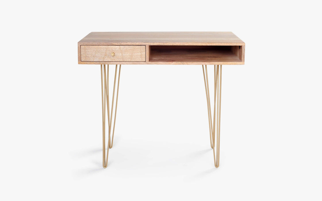 Buy Study Table - Modern Natural Art Deco Study Table Desk With Storage For Home by Orange Tree on IKIRU online store
