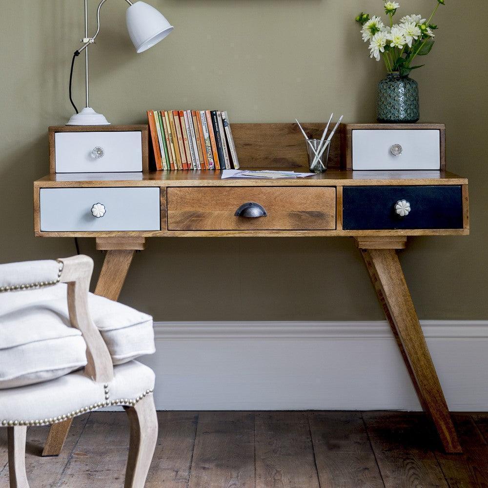 Buy Study Table - Multi Colored Wood Work Desk | Side Study Table For Living Room by The home dekor on IKIRU online store