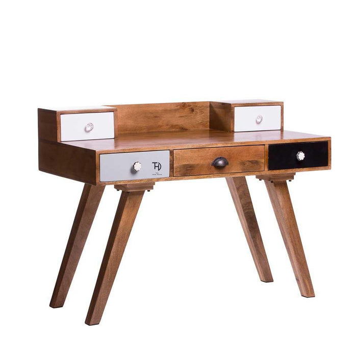 Buy Study Table - Multi Colored Wood Work Desk | Side Study Table For Living Room by The home dekor on IKIRU online store